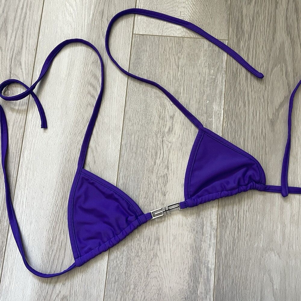 I.AM.GIA Bikini Top ava triangle halter womens Purple (xsmall) swim beach